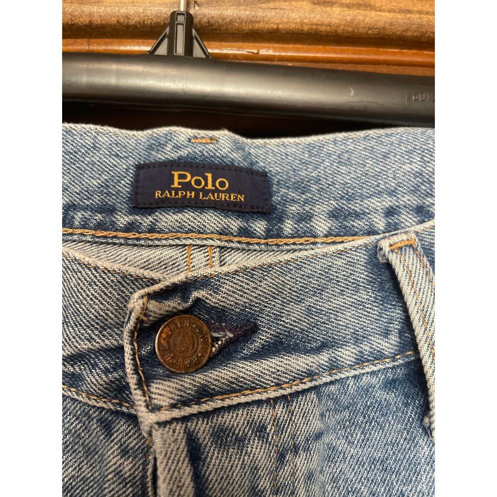 Polo Ralph Lauren Avery Boyfriend Jeans Side Stripe Raw Hem size 31 - Picture 5 of 10